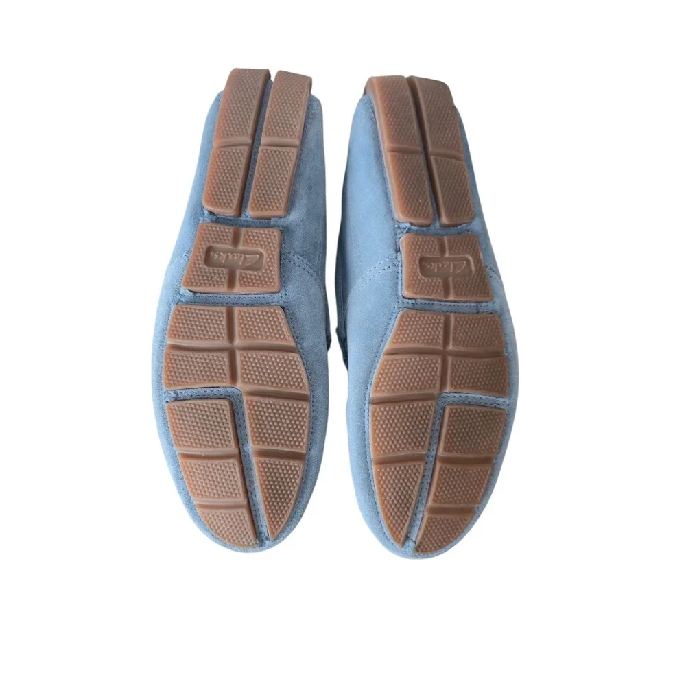 Clarks Men’s Light Blue Suede Driving Loafers